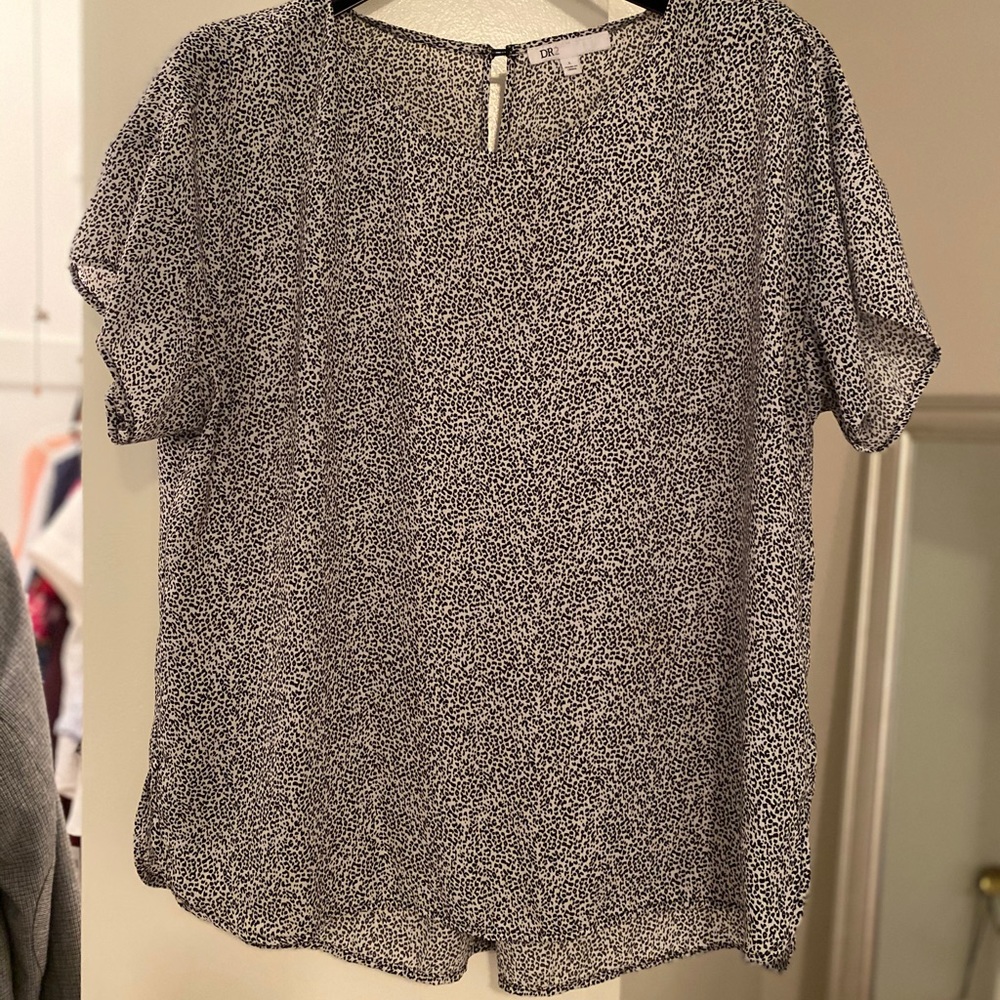 Black and White Print Blouse